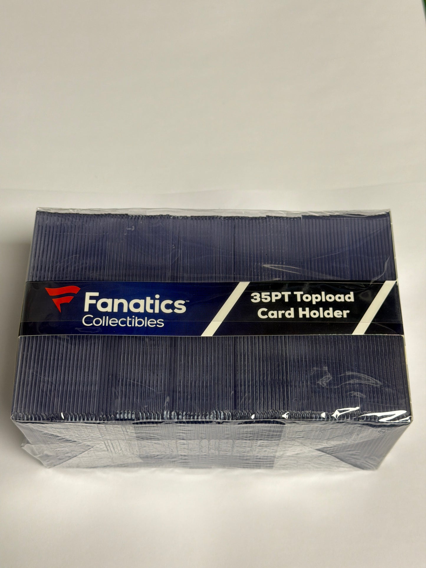 Fanatics Topload Card Holder 3”x4” - 100 Holders - 35 Pt.