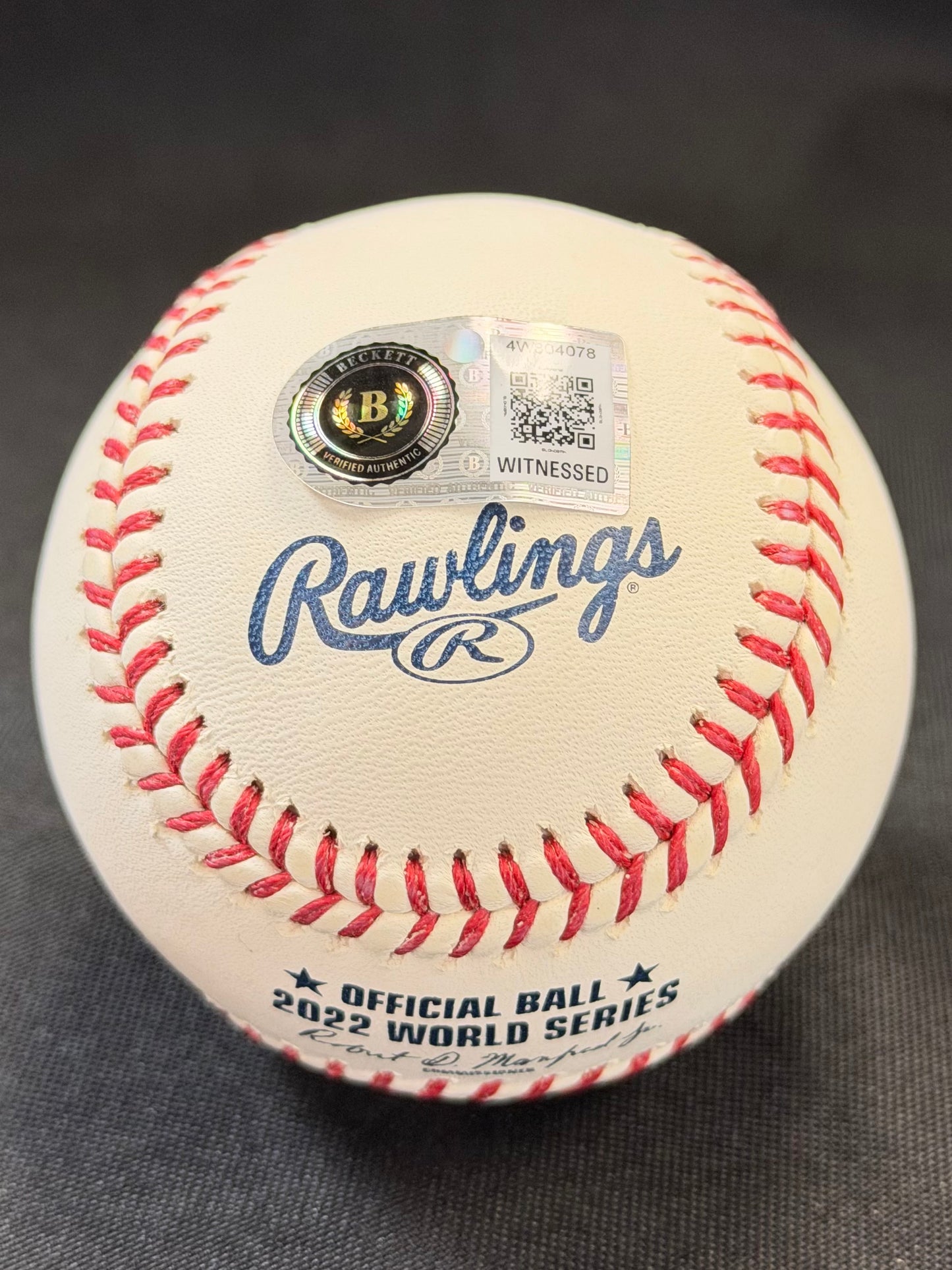 Mauricio Dubon Autographed 2022 World Series Baseball