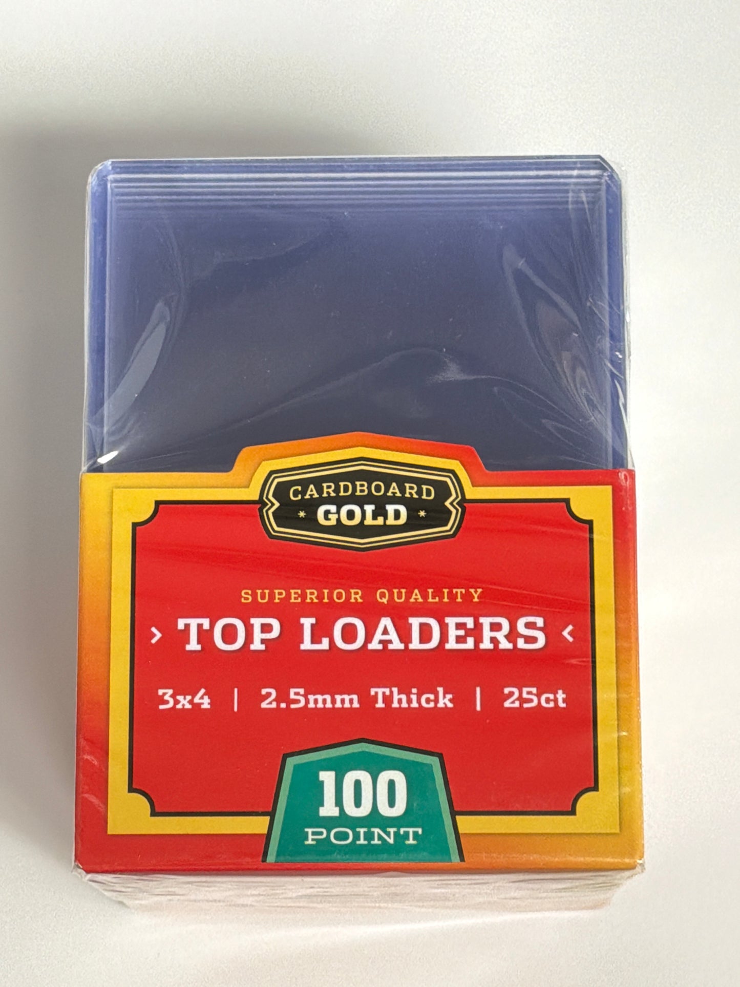 Cardboard Gold Top Loaders 3x4 - 2.5mm Thick - 25 Count