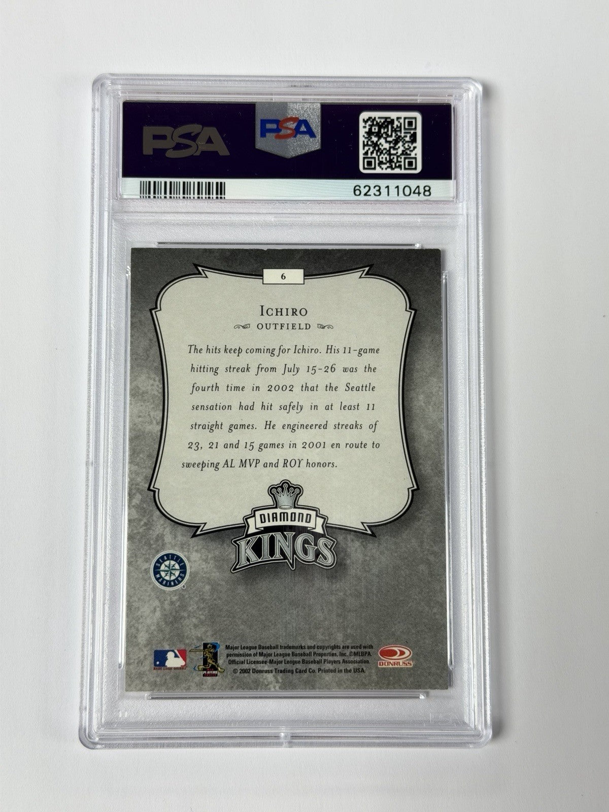 2003 DONRUSS #6 ICHIRO DIMOND KING PSA 9 MINT 048