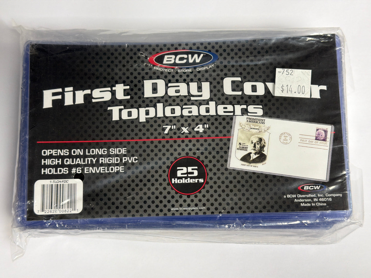 BCW First Day Cover Toploaders 7”x4” - 25 Count