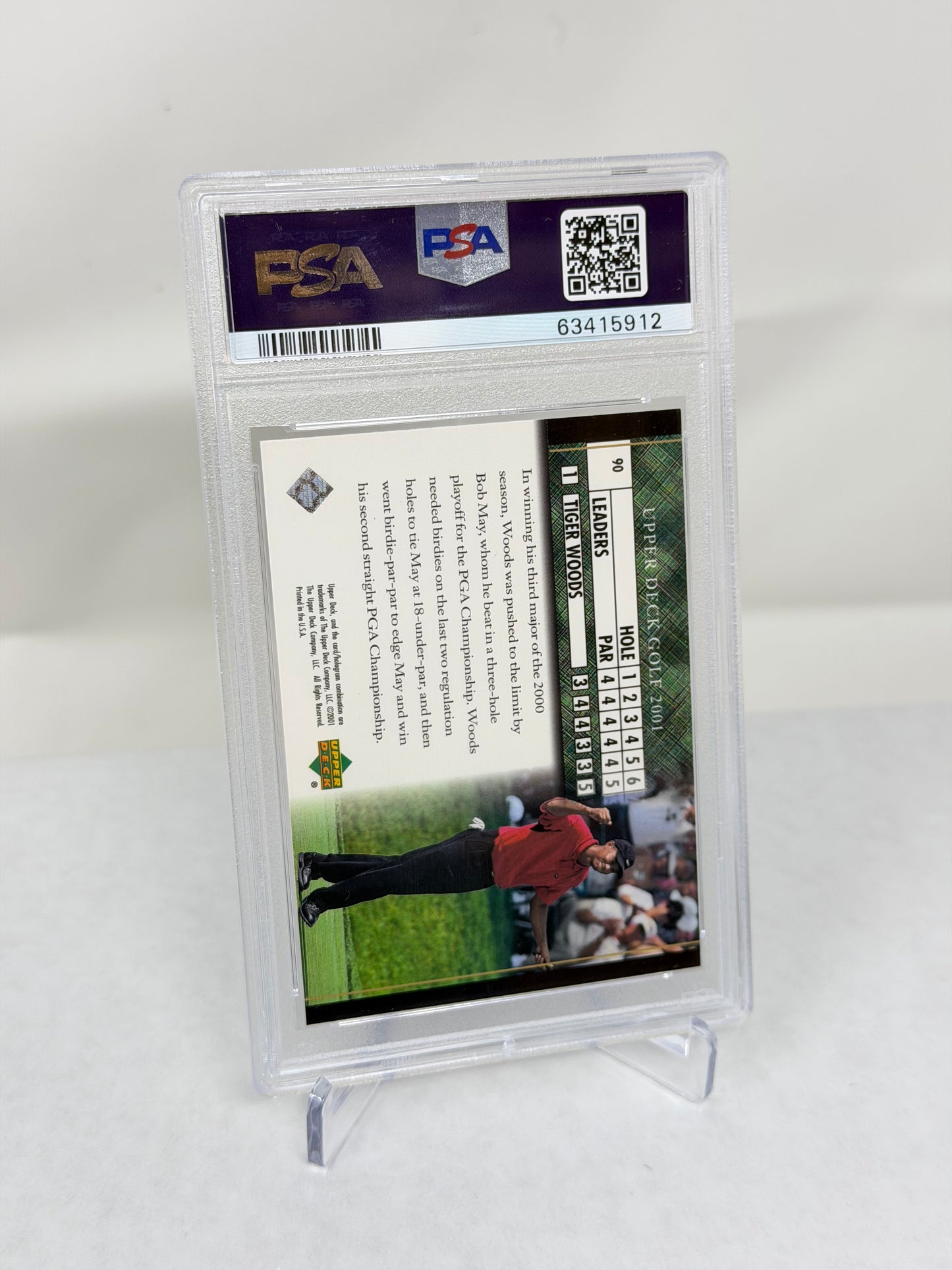 2001 Tiger Woods Upper Deck #90 PSA Mint 9