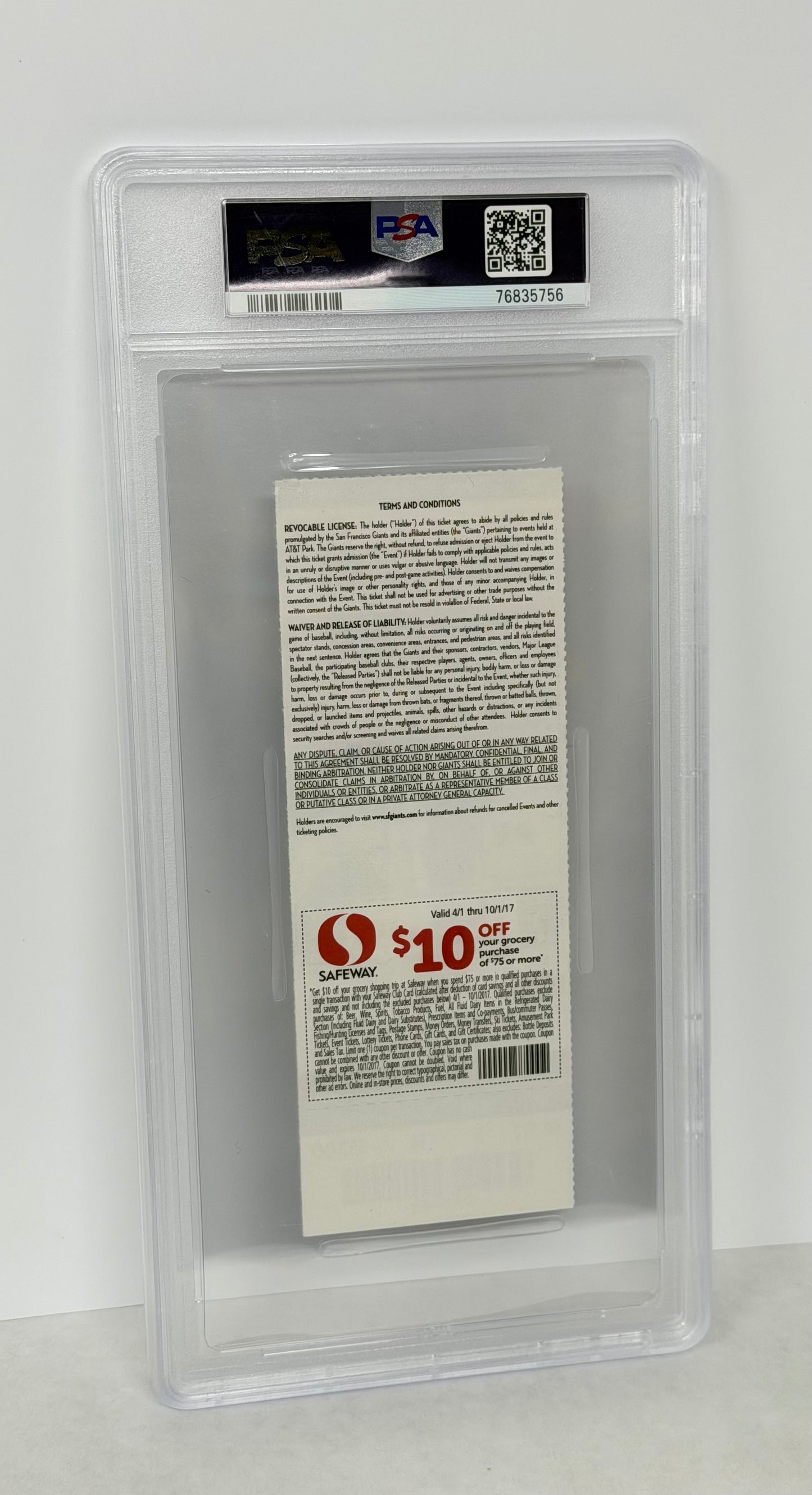2017 Cardinals vs Giants Autographed PSA 10 Sandy Alcantara MLB Debut 756