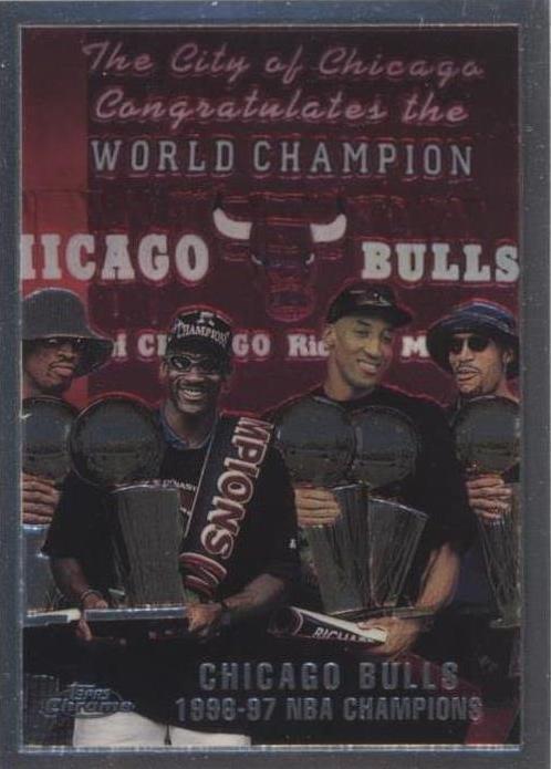 1997-98 Topps Chrome Bulls NBA Champions #51 PSA 9 MINT 152