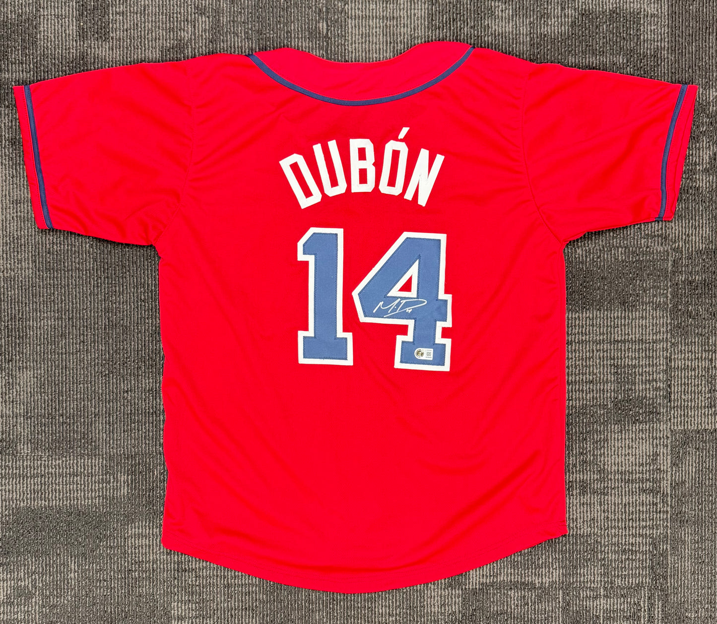 Mauricio Dubon #14 Autographed Atlanta Braves Red Jersey