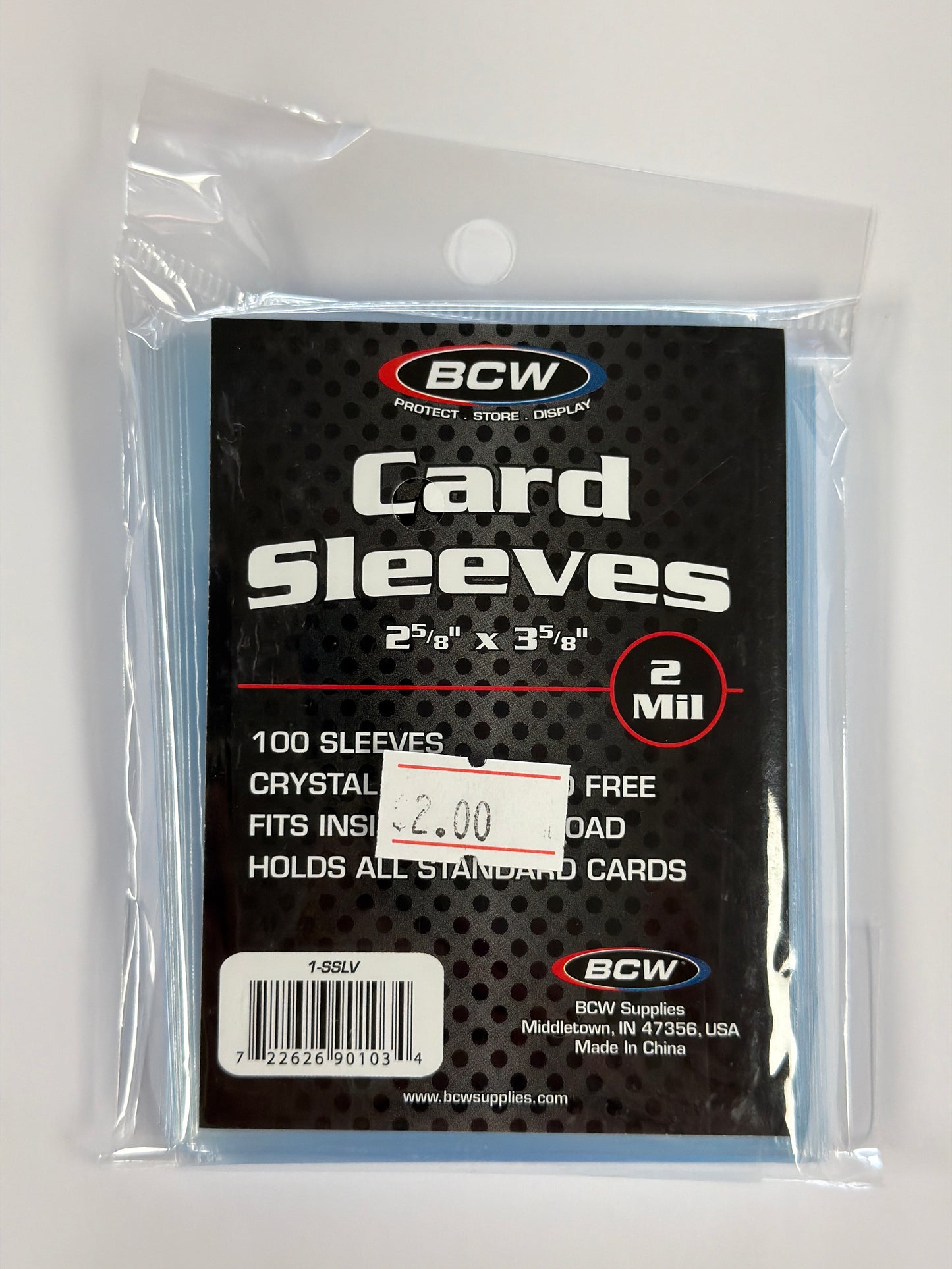 BCW Card Sleeves 2 5/8” x 3 5/8” - 100 Sleeves