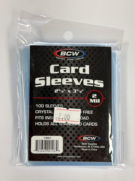 BCW Card Sleeves 2 5/8” x 3 5/8” - 100 Sleeves