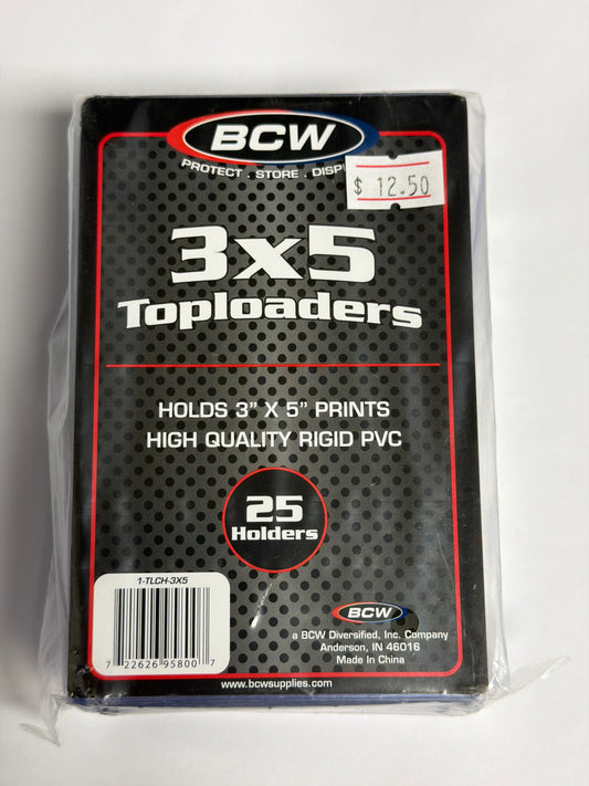 BCW 3x5 Toploaders - 25 Count
