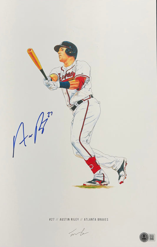Austin Riley Autographed Poster