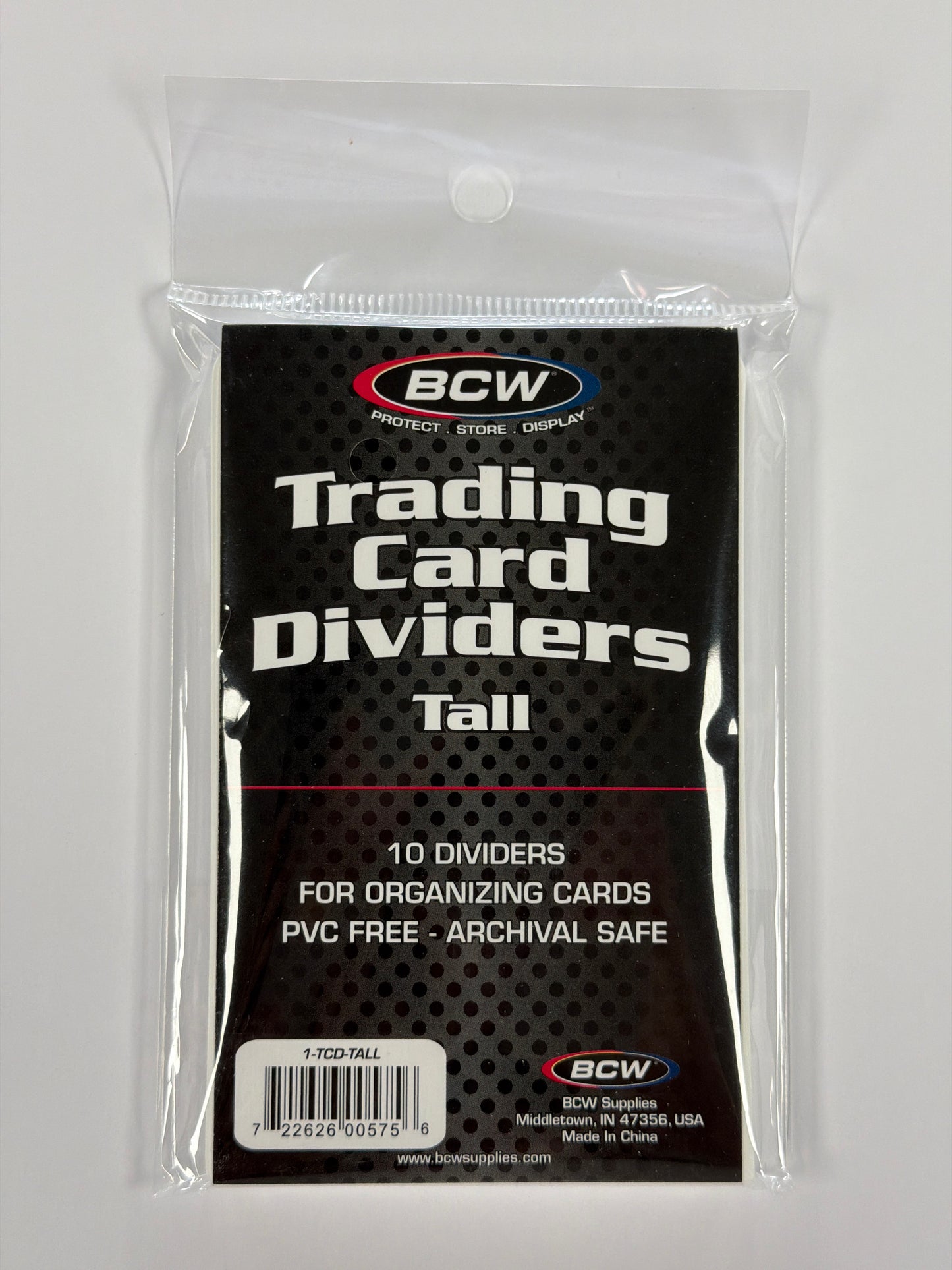 BCW Trading Card Dividers Tall - 10 Dividers