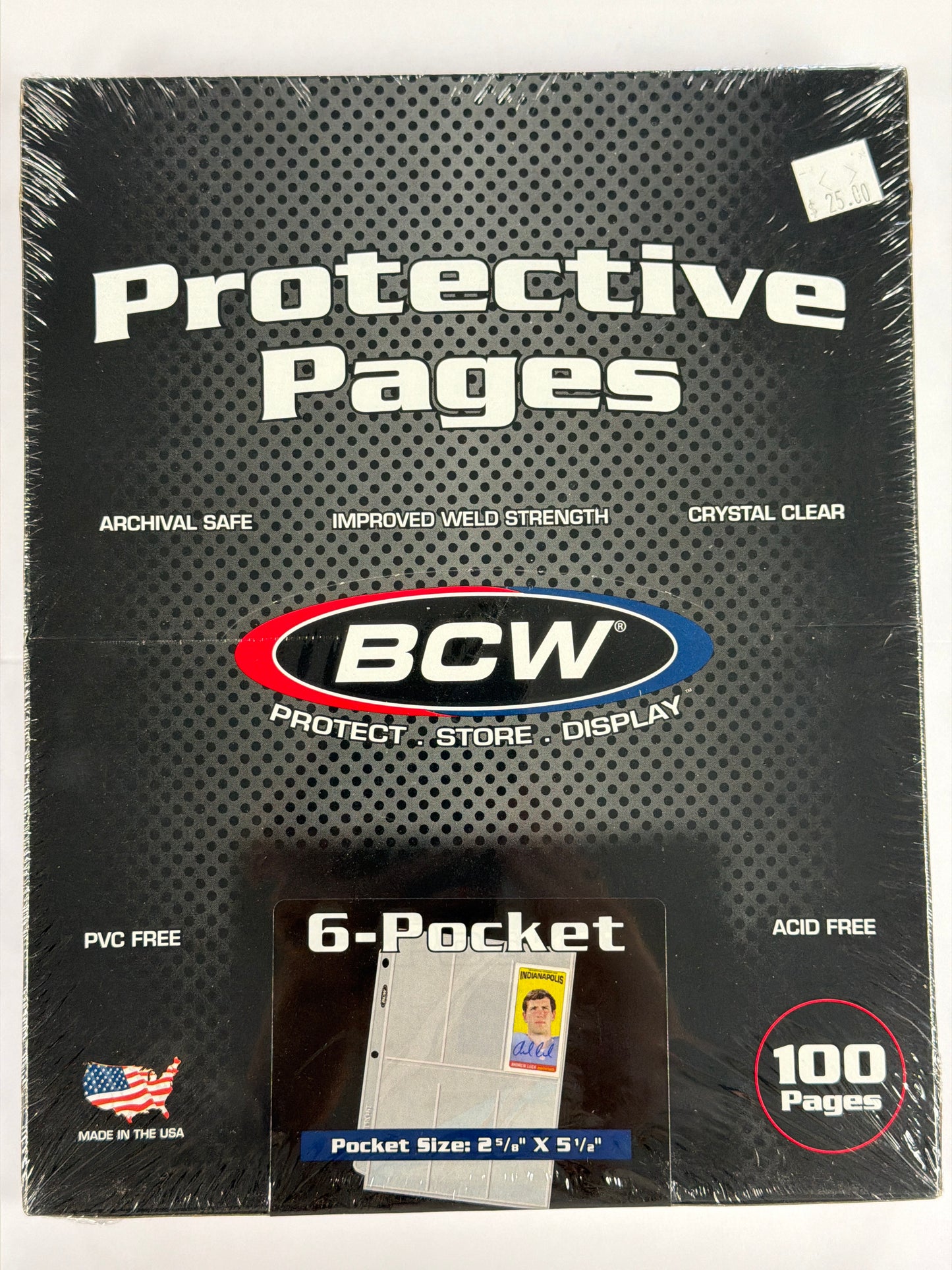 BCW Protective Pages 100 pages - 6 Pocket - Pocket Size 2 5/8” x 5 1/2”