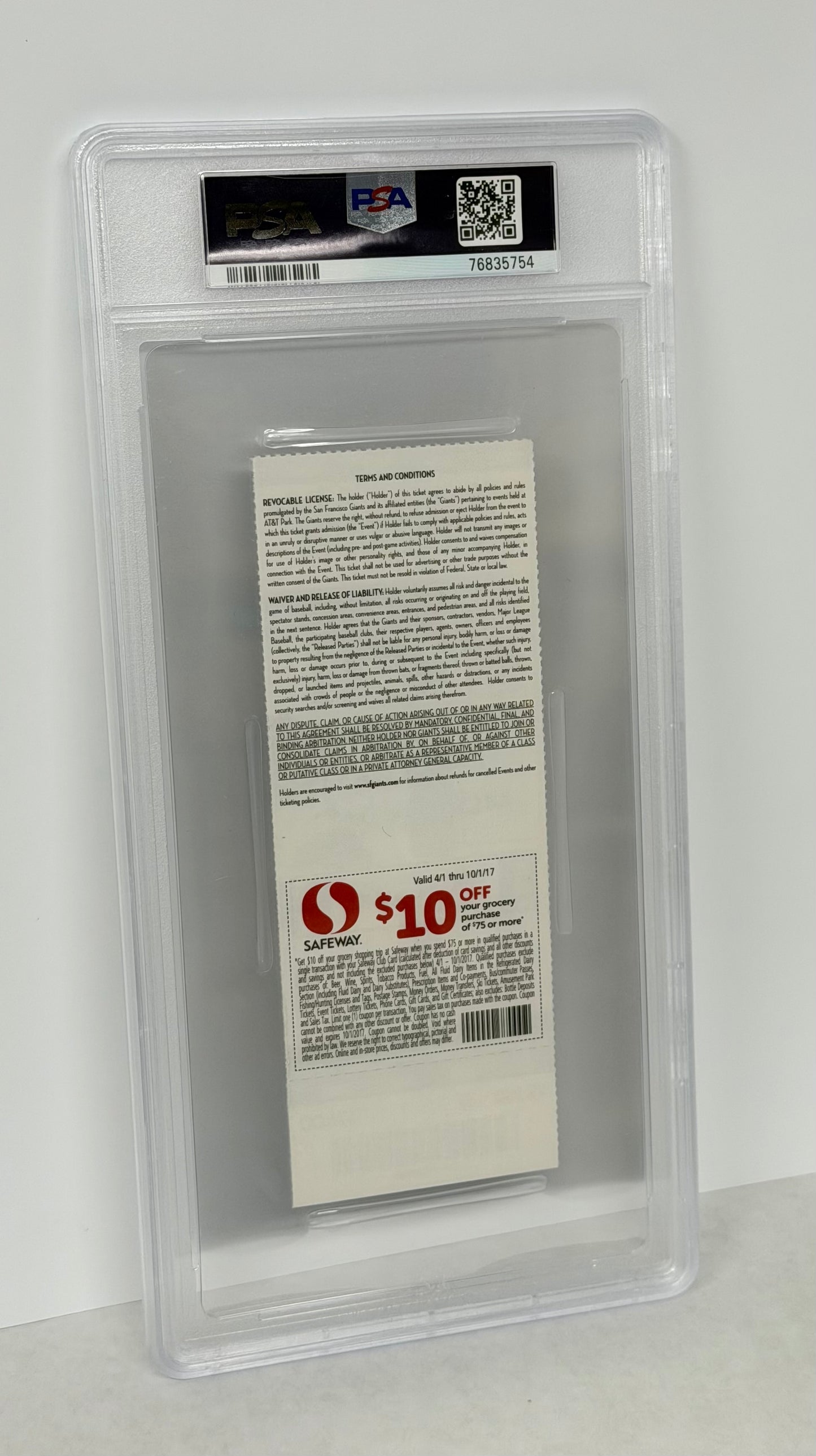 2017 Cardinals vs Giants Autographed PSA 10 Sandy Alcantara MLB Debut 754