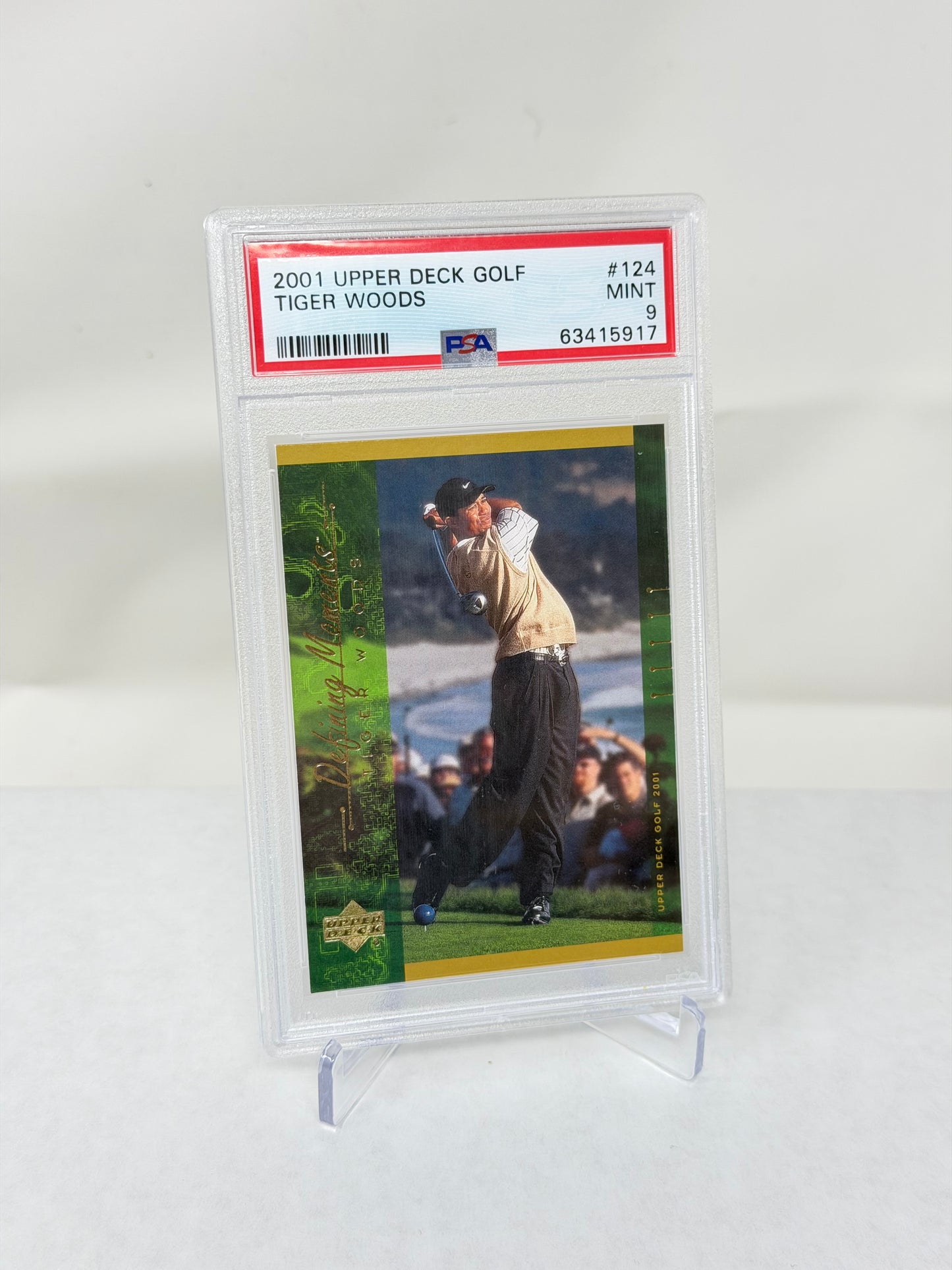 2001 Tiger Woods Upper Deck #124 PSA MINT 9