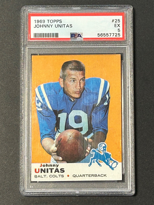 1969 Topps #25 Johnny Unitas PSA 5 EX 725