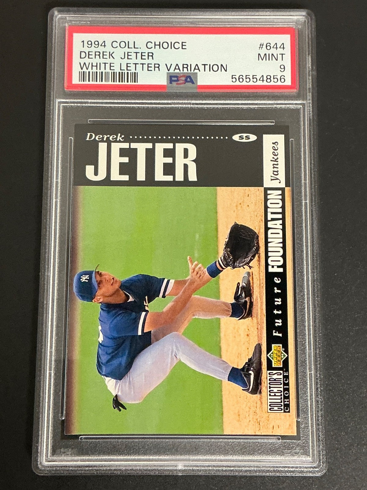 1994 Collector's Choice #644 Derek Jeter White Letter Variation PSA 9 MT 856