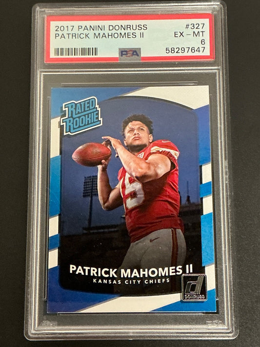 2017 Panini Donruss #327 Patrick Mahomes II PSA 6 EX-MT 647