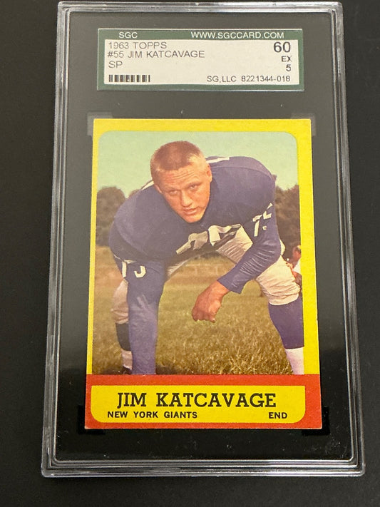 1963 Topps #55 Jim Katcavage SP Giants SGC 5 EX 018
