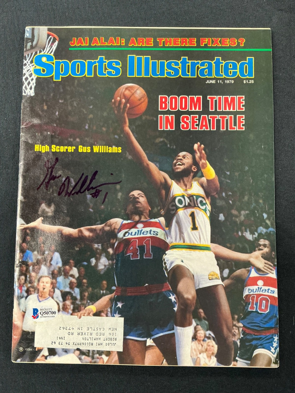 Gus Williams Super Sonic Signed Auto 1979 Sports Illustrated BAS COA 