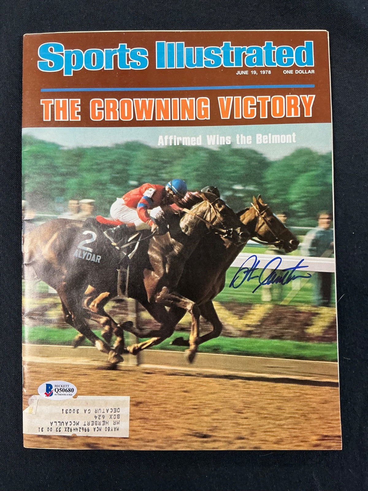 Steve Cauthen Affirmed Signed Auto Sports Illustrated Magazine BAS COA