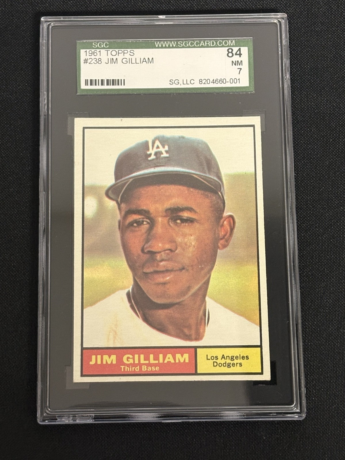 1961 Topps #238 Jim Gilliam Dodgers SGC 7 NM 001