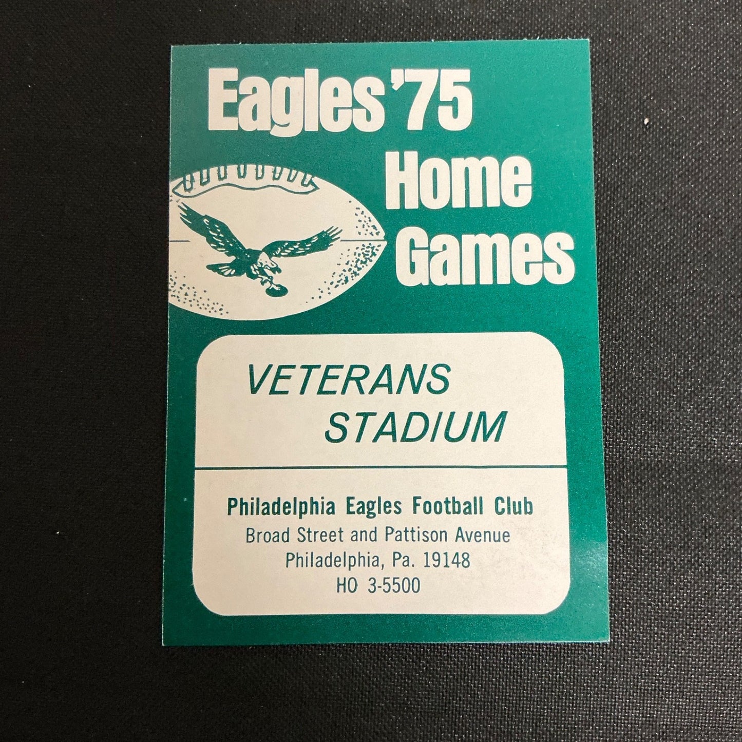 1975 Philadelphia Eagles Football Pocket Schedule 