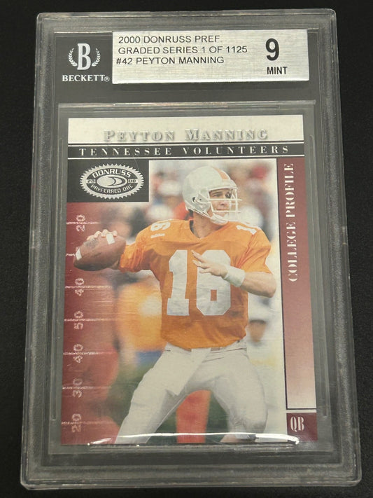 2000 Donruss Preferred #42 Peyton Manning Beckett Slabbed 195