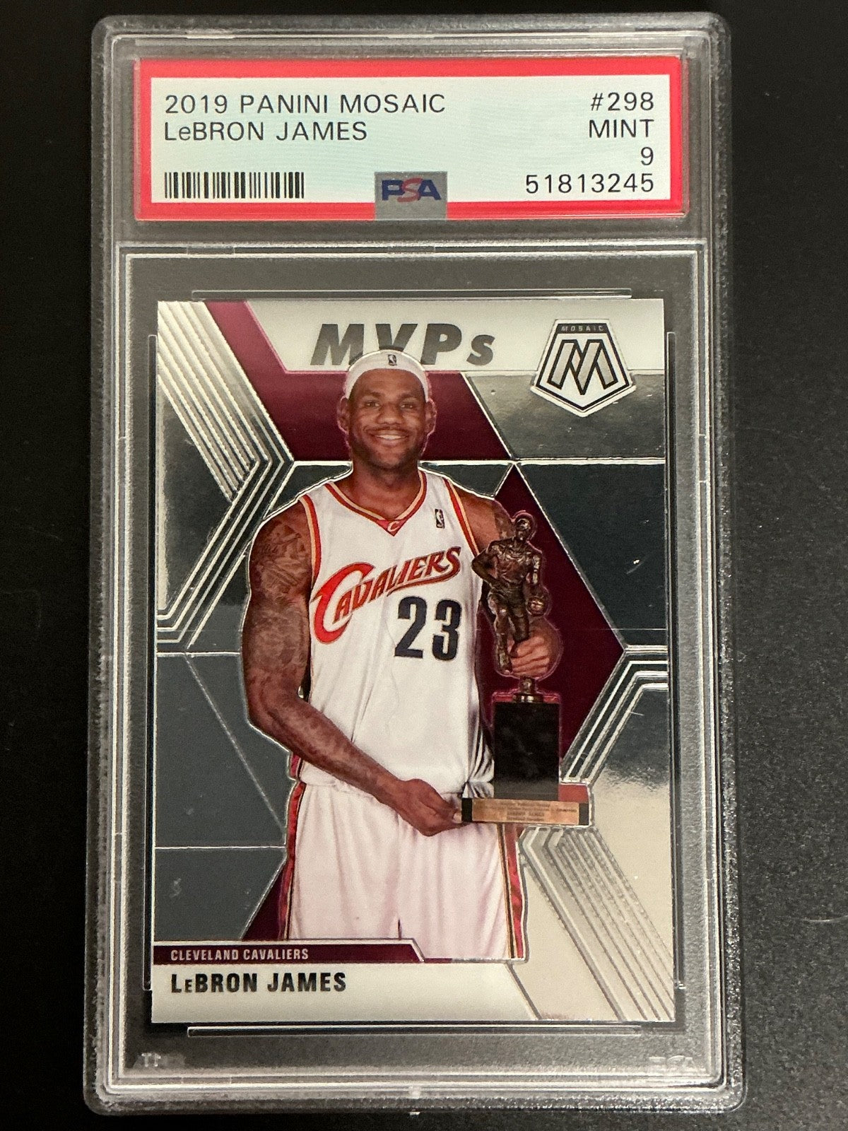 2019 Panini Mosaic #298 LeBron James MVP’s PSA 9 MINT 245