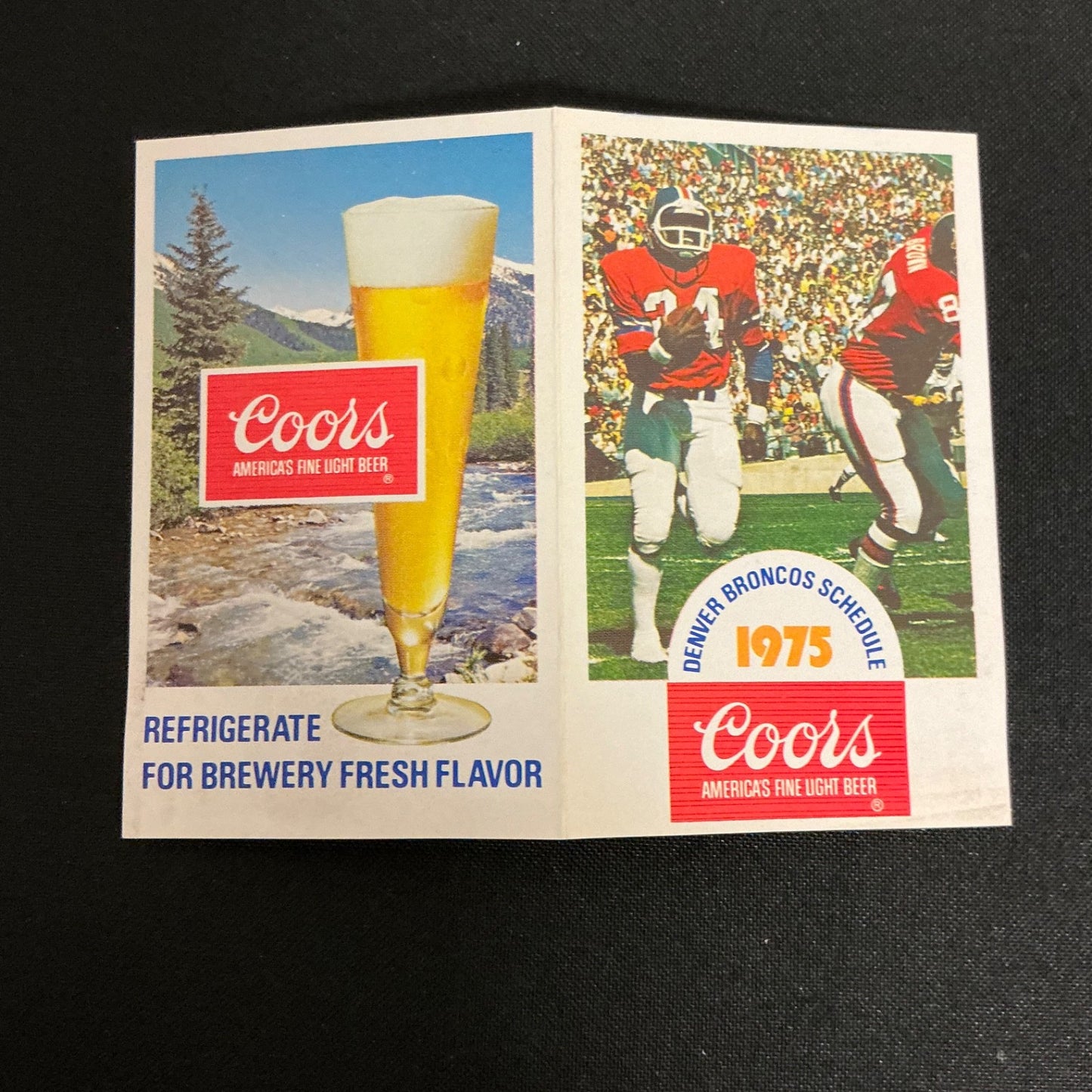 1975 Denver Broncos Football Pocket Schedule 