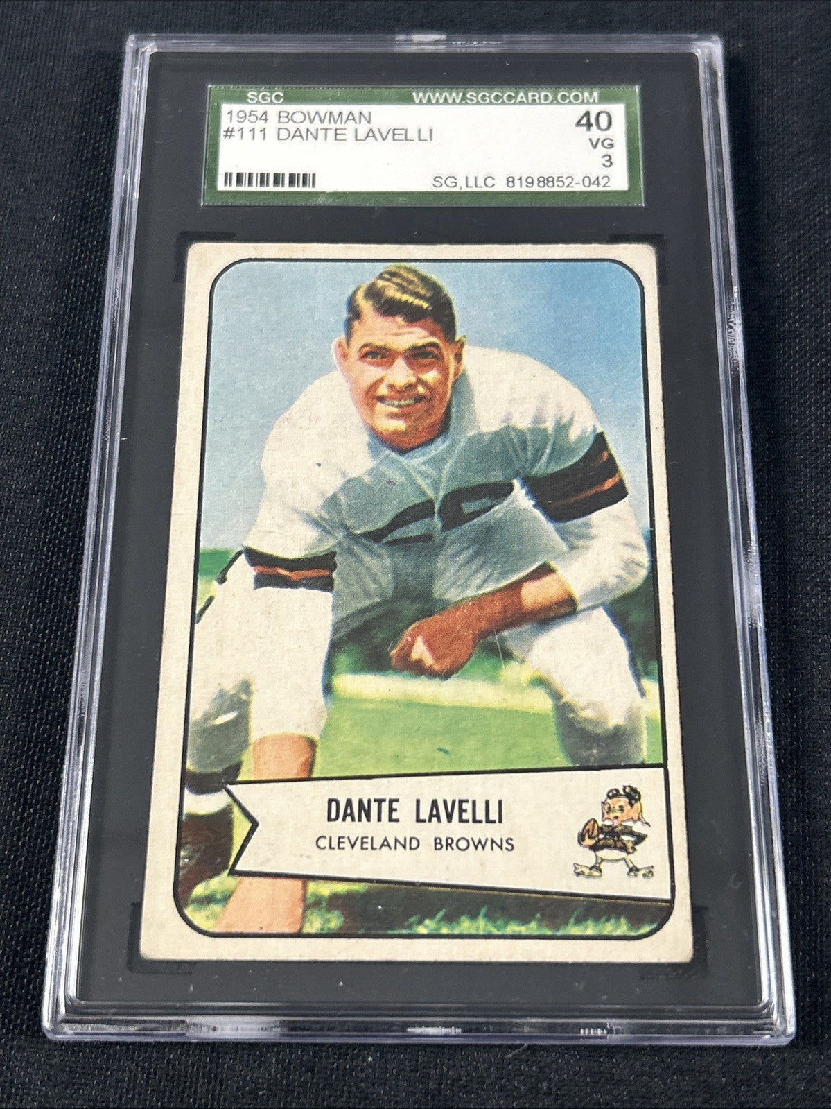 1954 Bowman #111 Dante Lavelli Cleveland Browns SGC 3 VG 042