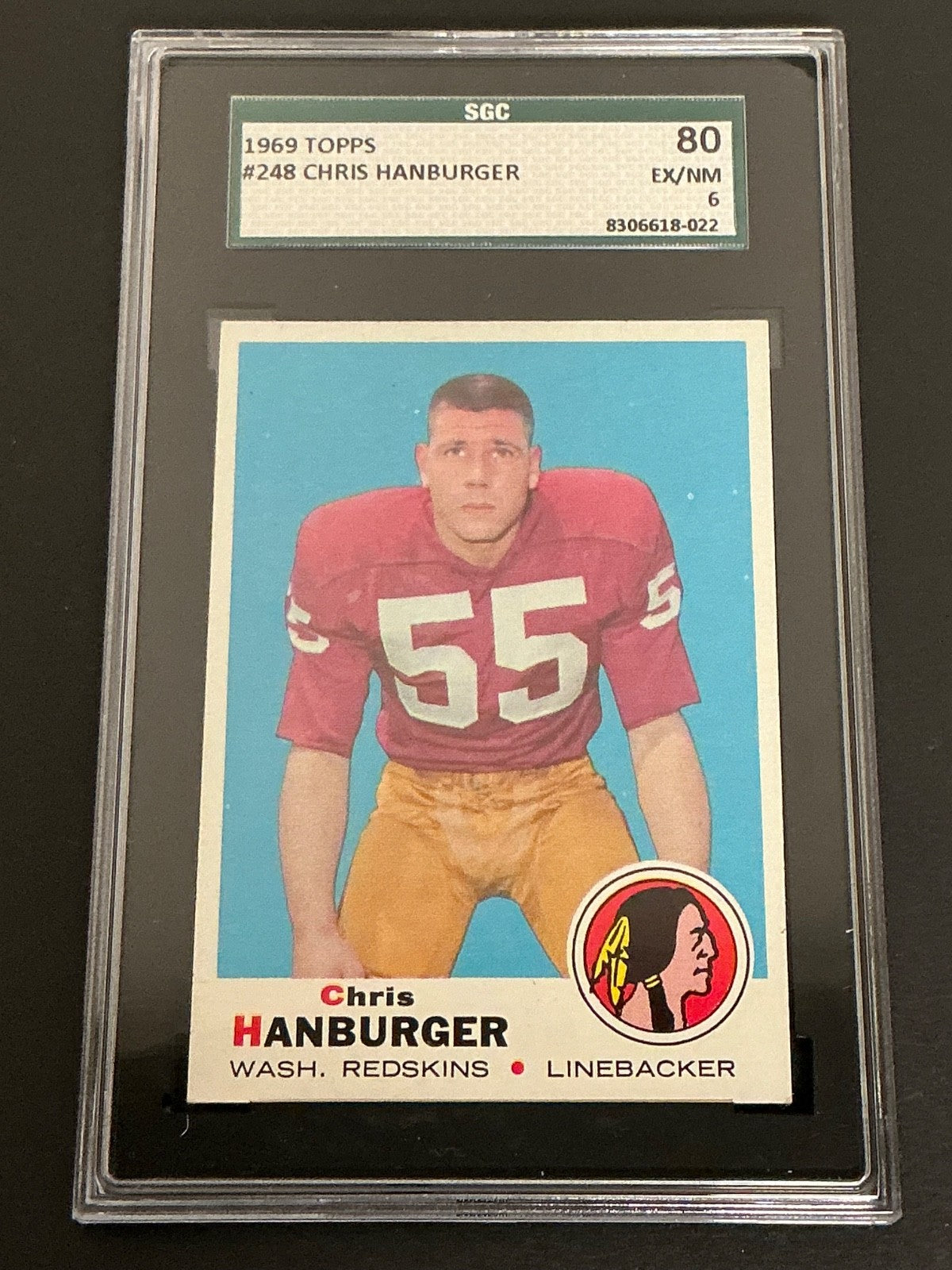 1969 Topps #248 Chris Hanburger SGC 6 EX/NM 022