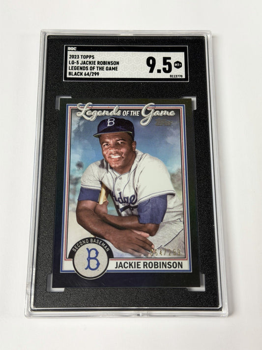 2023 TOPPS LG-5 JACKIE ROBINSON SGC 9.5 MT+ LEGENDS OF THE GAME BLACK 64/99 770