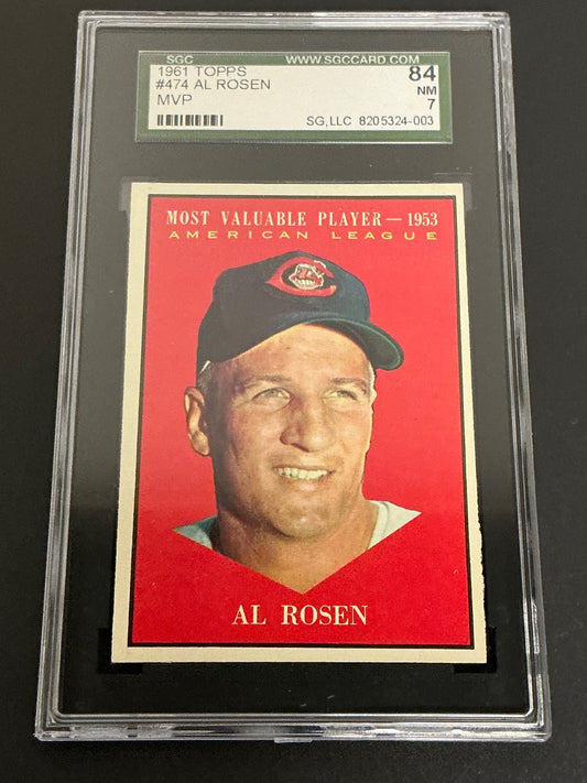 1961 Topps #474 Al Rosen MVP American League SGC 7 NM 003 