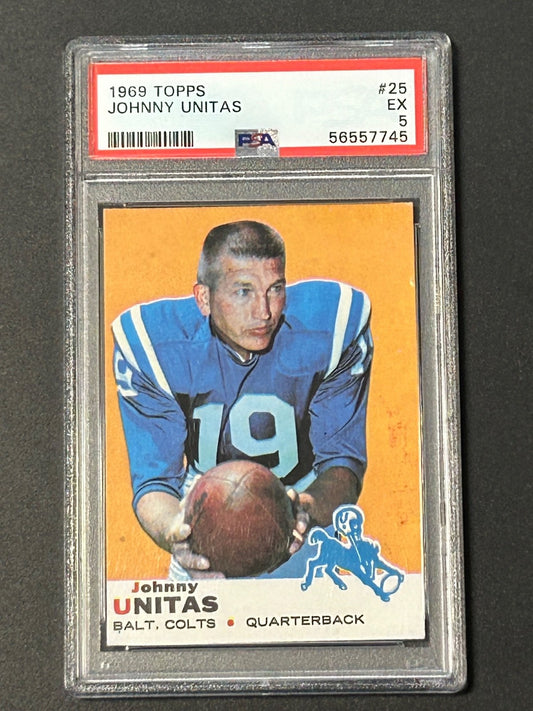 1969 Topps #25 Johnny Unitas PSA 5 EX 745