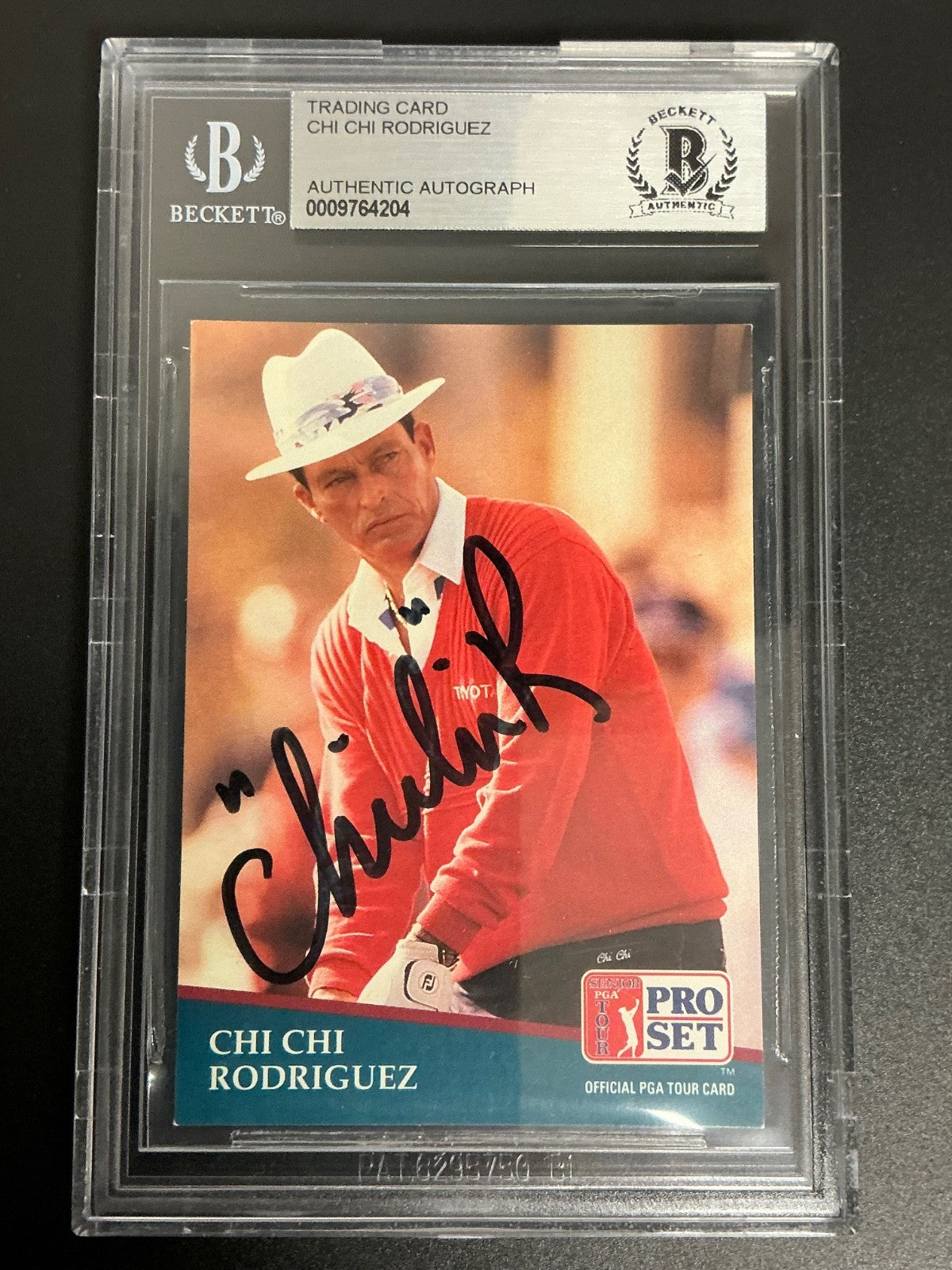 1991 PGA Tour #193 Chi Chi Rodriguez Signed Auto Beckett Slabbed 204