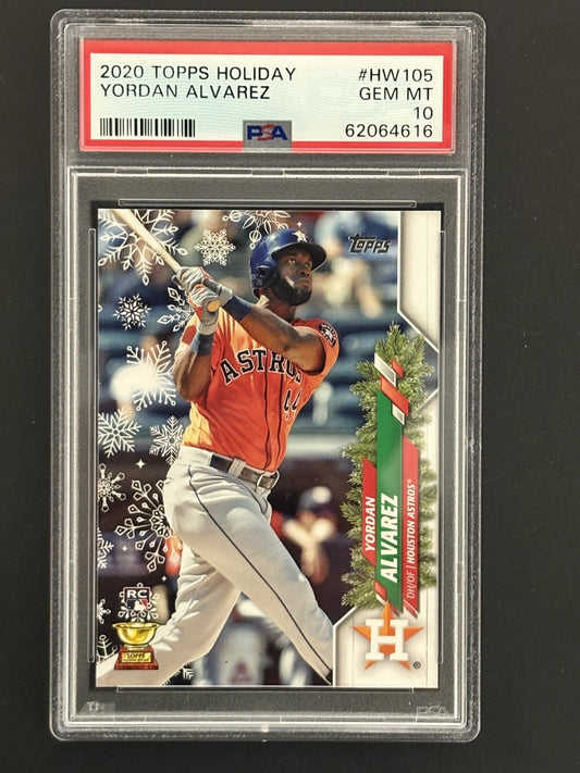2020 Topps Holiday #HW105 Yordan Alvarez RC PSA 10 GEM MT 616