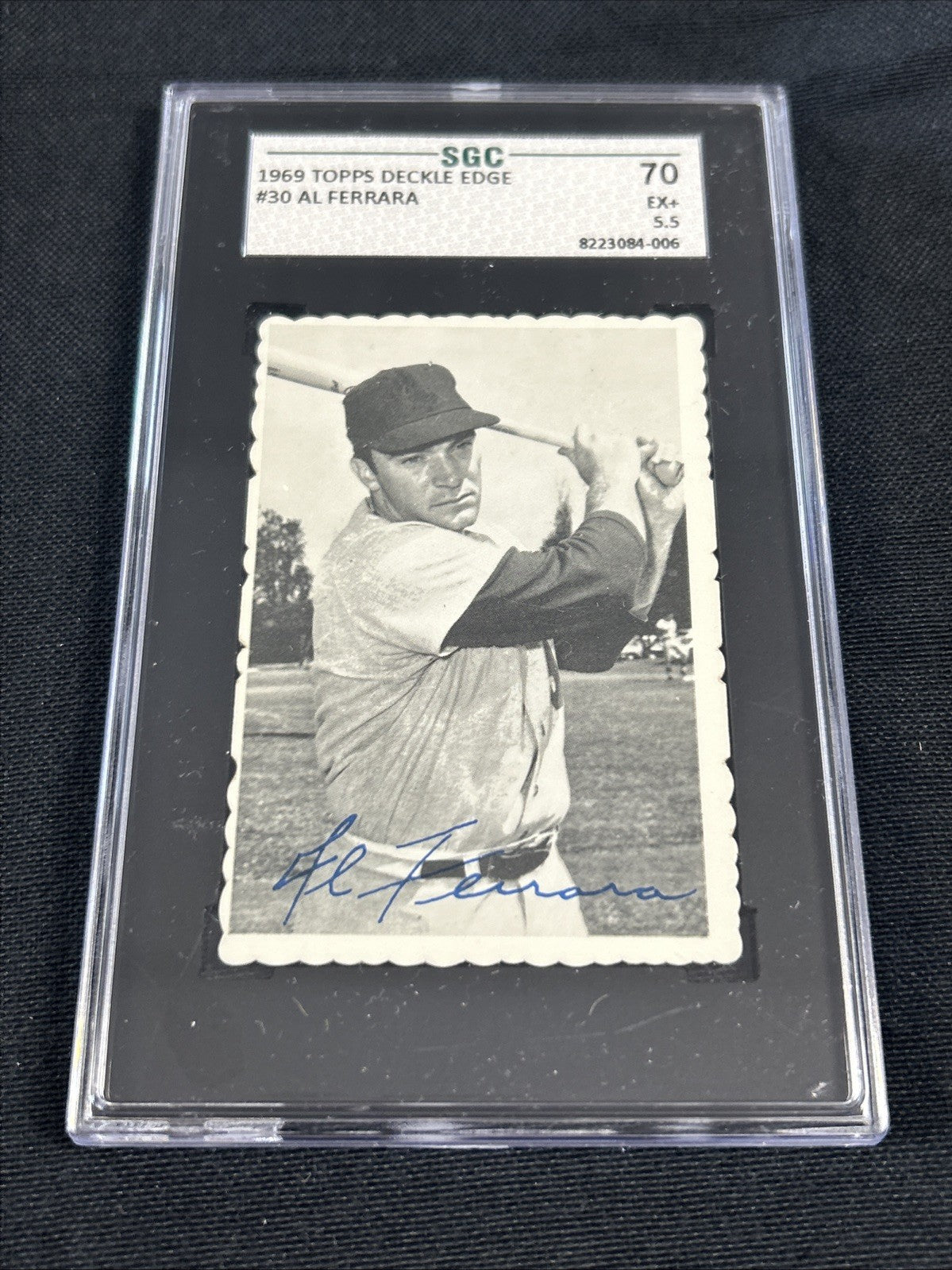 1969 Topps Deckle Edge #30 Al Ferrara SGC 5.5 006
