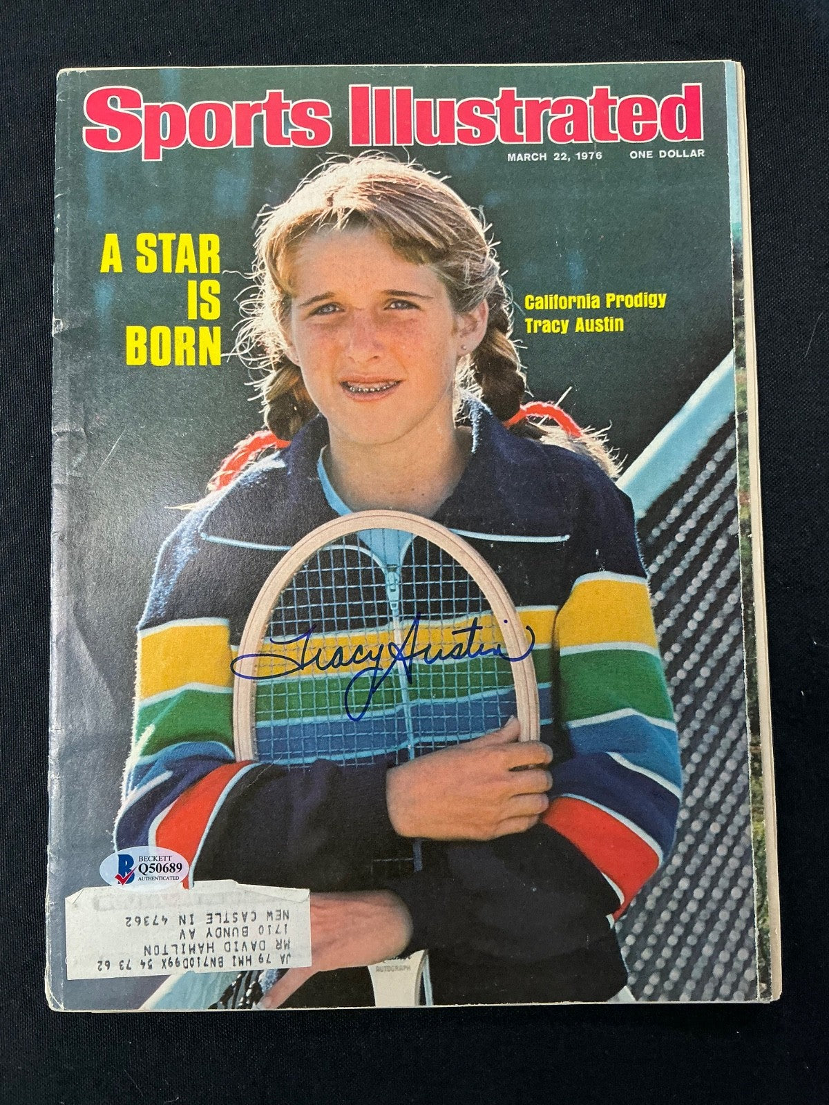 Tracy Austin Signed Auto 1976 Sports Illustrated Magazine BAS COA 689