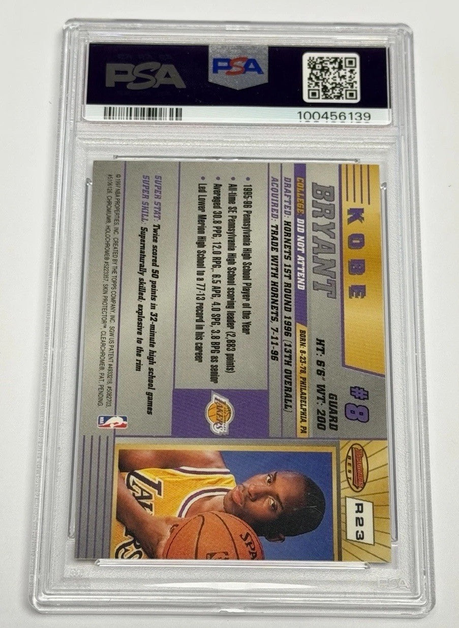 1996 Bowman's Best Rookies Kobe Bryant Lakers #R23 PSA 9 MINT 139