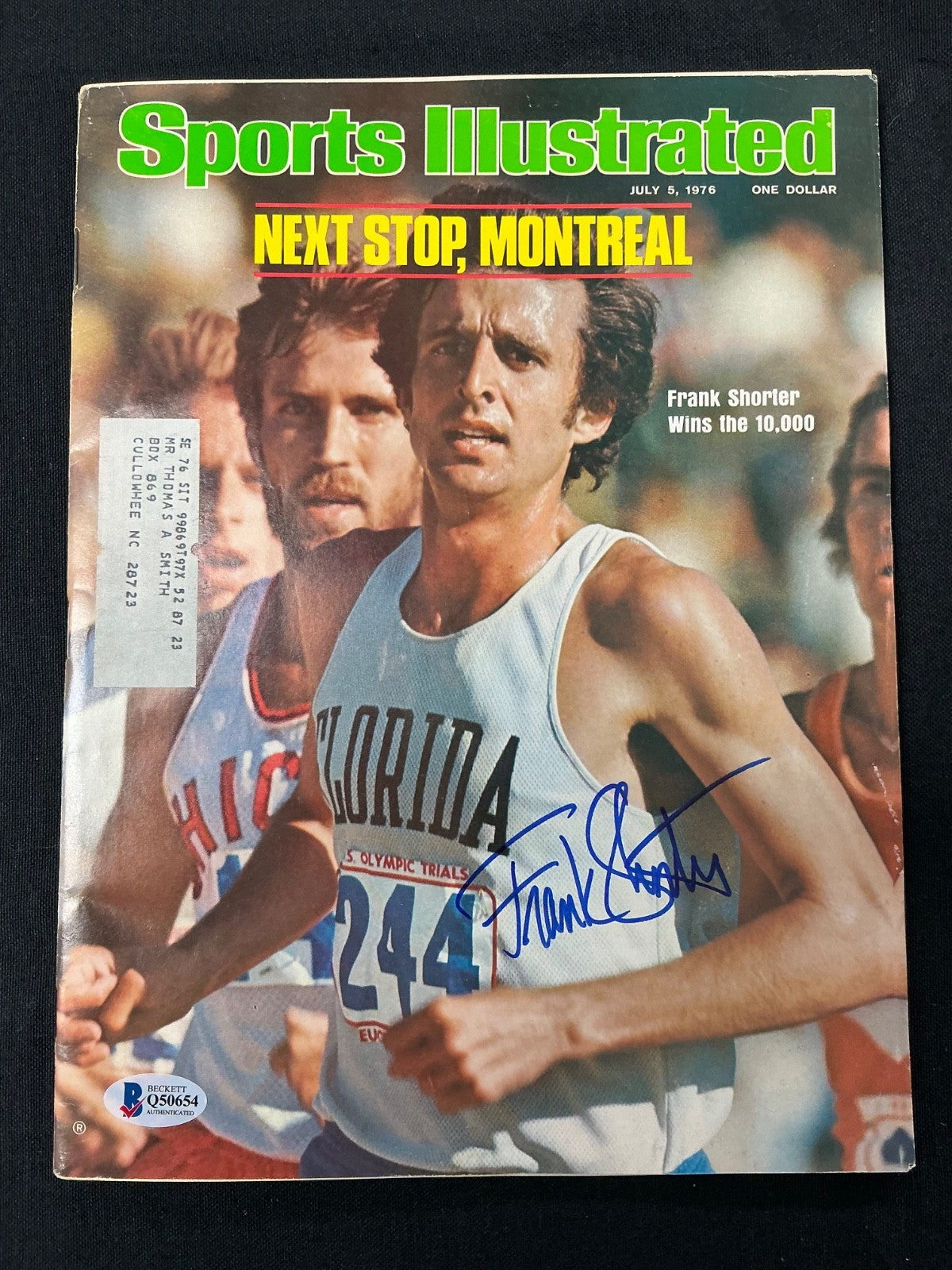 Frank Shorter Signed Auto 1976 Sports Illustrated Magazine BAS COA 654