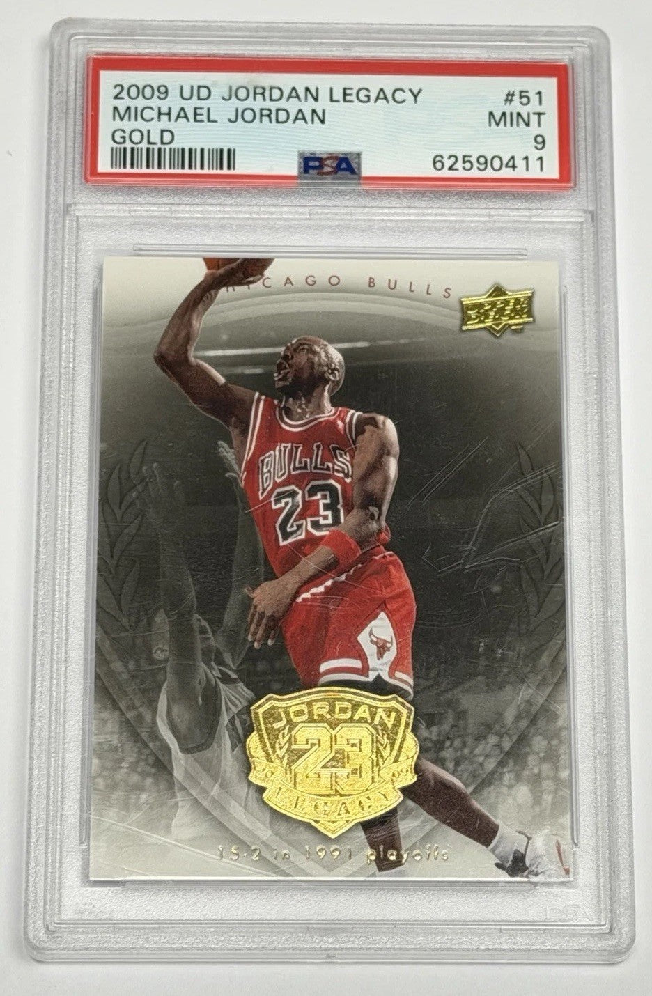 2009-10 Upper Deck Jordan Legacy Gold Michael Jordan Bulls #51 PSA 9 MINT 411