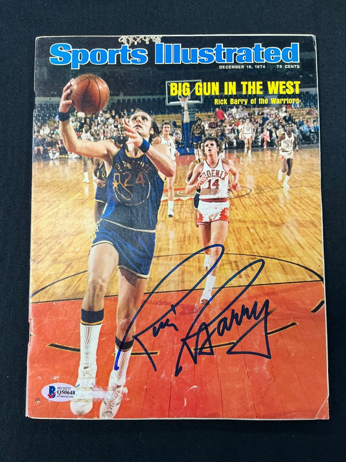 Rick Barry Signed Auto 1974 Sports Illustrated Magazine BAS COA 648