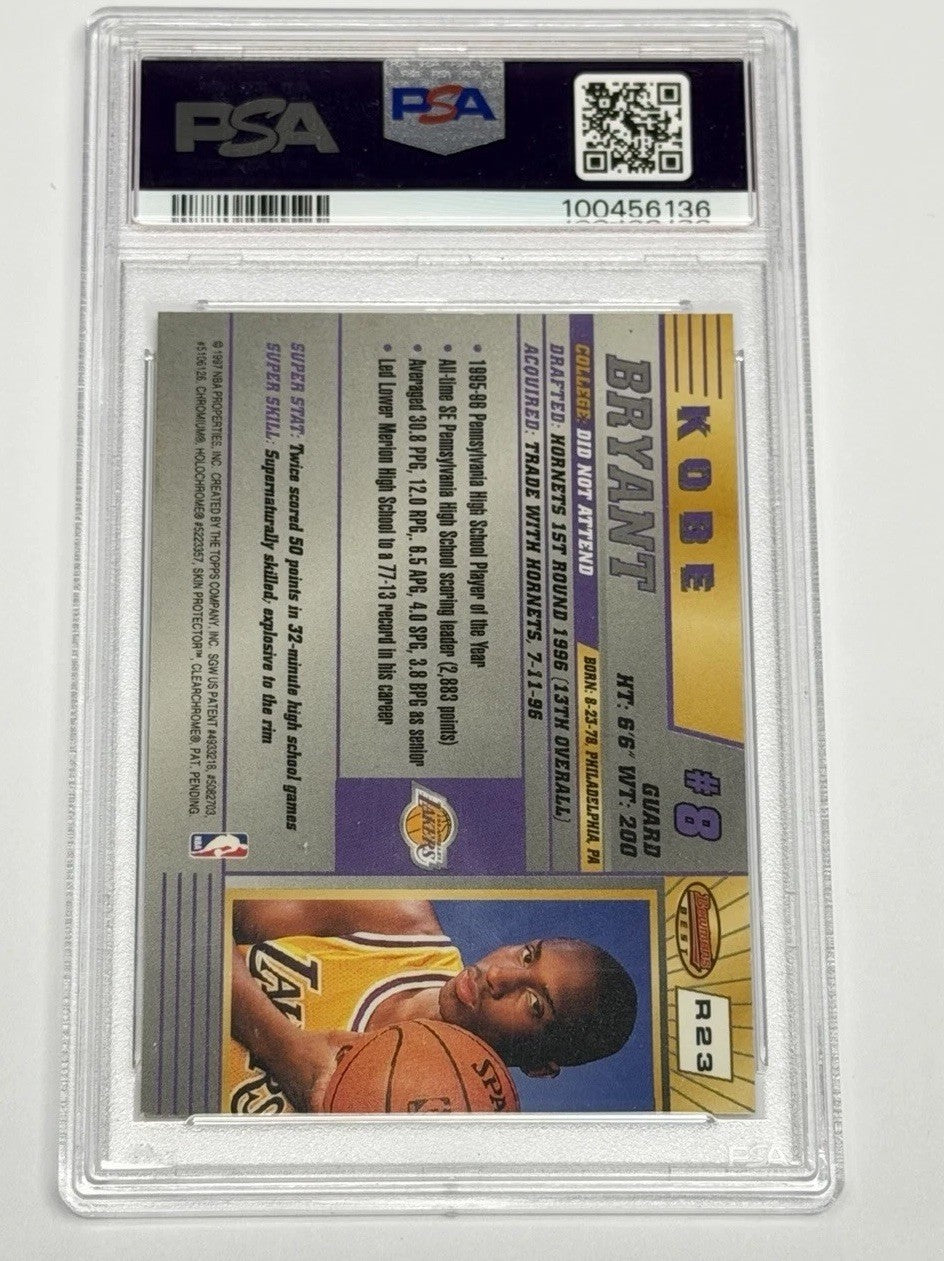 1996 Bowman's Best Rookies Kobe Bryant #R23 PSA 8 NM-MT 136
