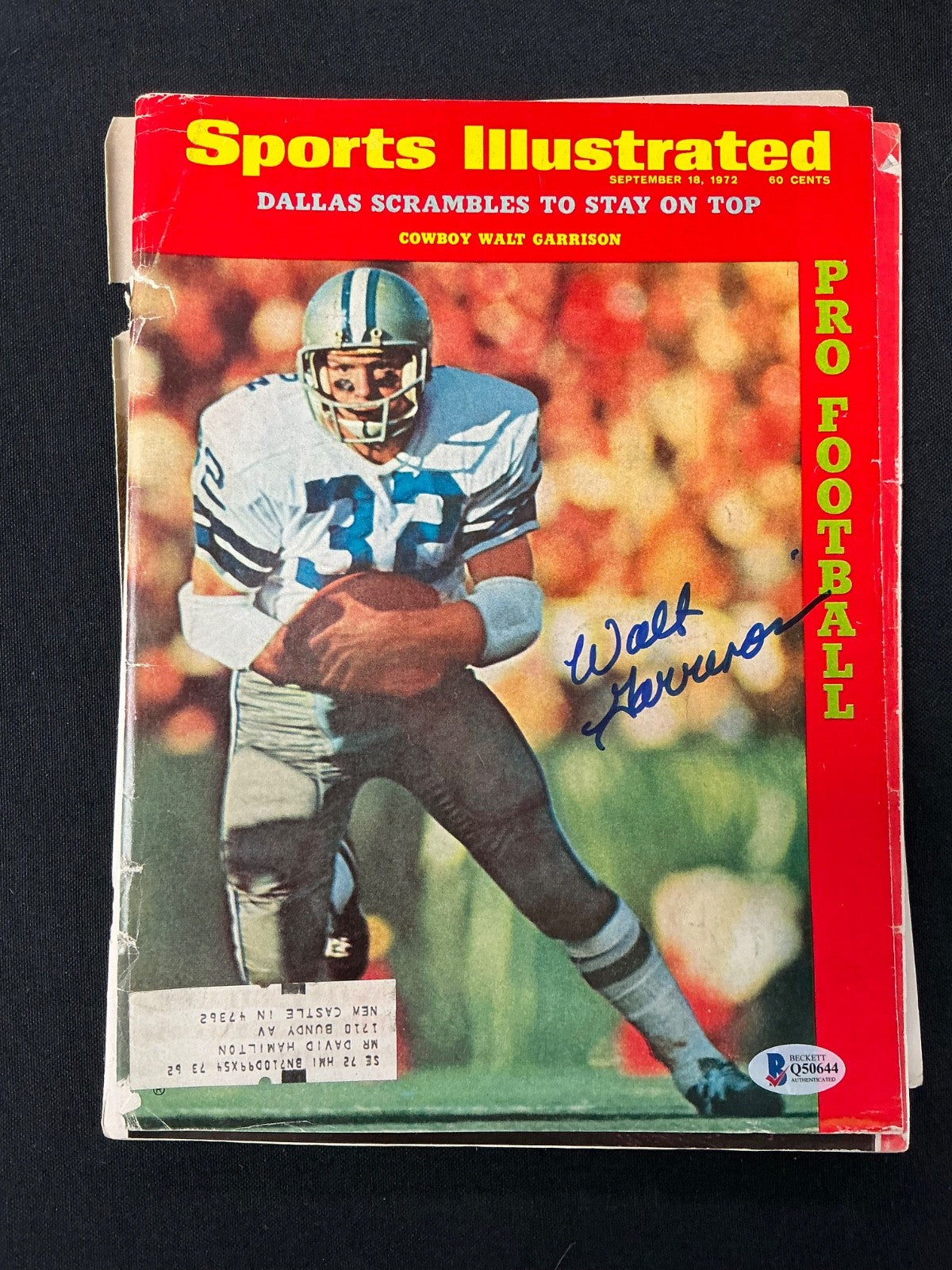 Walt Garrison Cowboys Signed Auto 1972 Sports Illustrated Magazine BAS COA 644