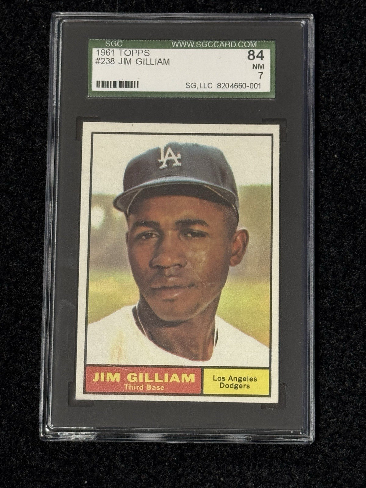 1961 Topps #238 Jim Gilliam Dodgers SGC 7 NM 001