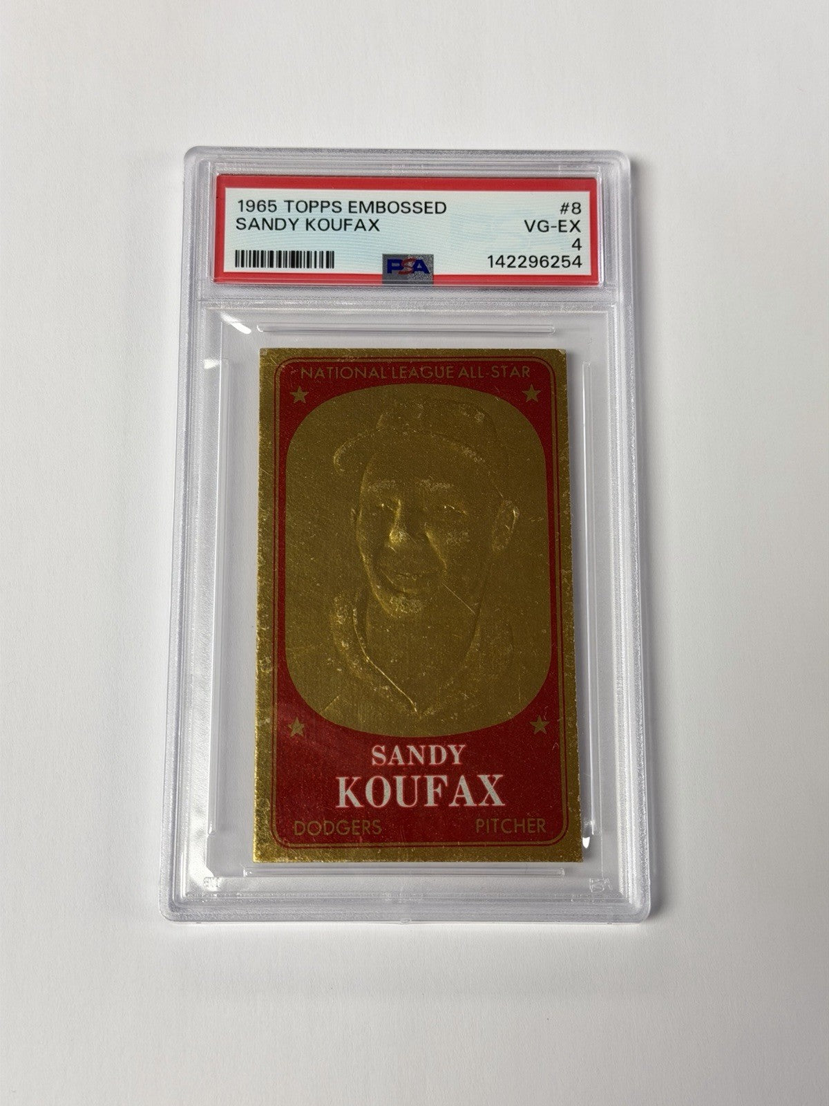 1965 Topps Embossed #8 Sandy Koufax PSA 4 VG-EX 254
