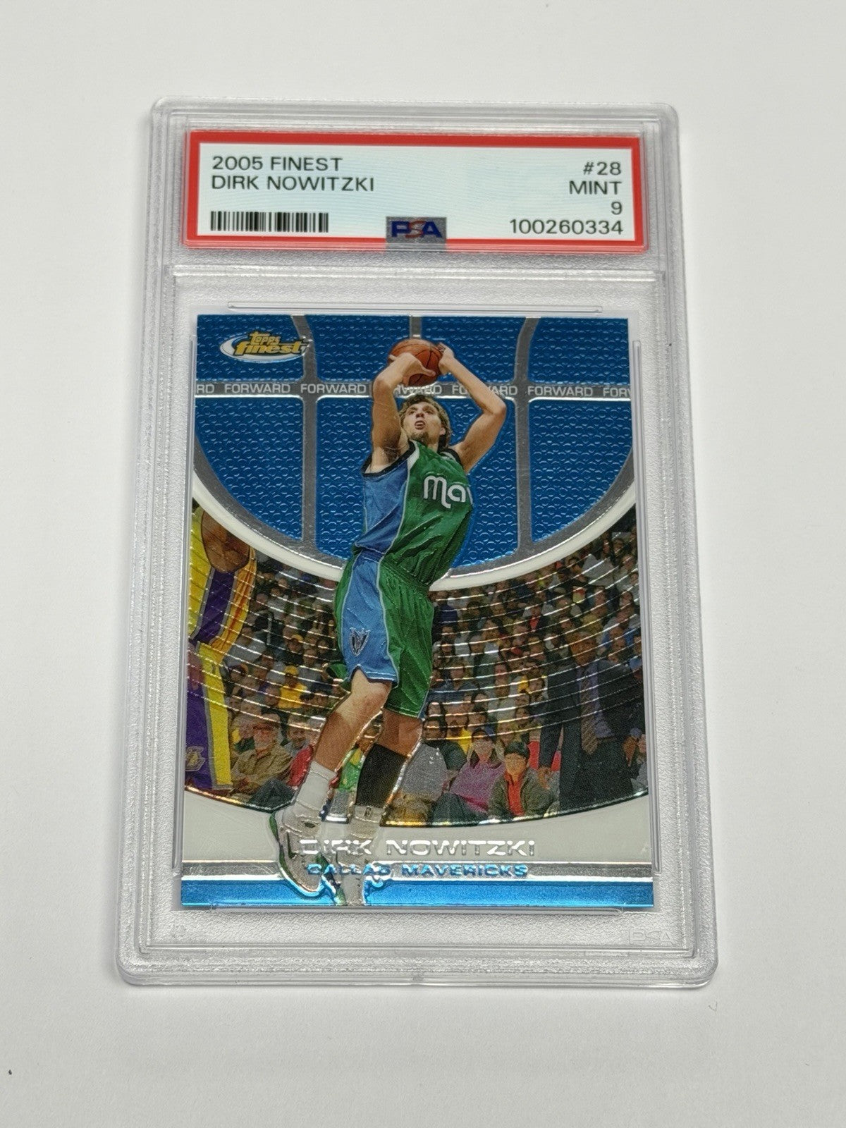 2005-06 Topps Finest Dirk Nowitzki Mavericks #28 PSA 9 MINT 334