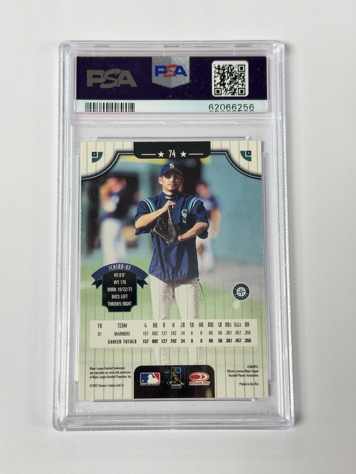 2002 DONRUSS #74 ICHIRO PSA 9 MINT 256