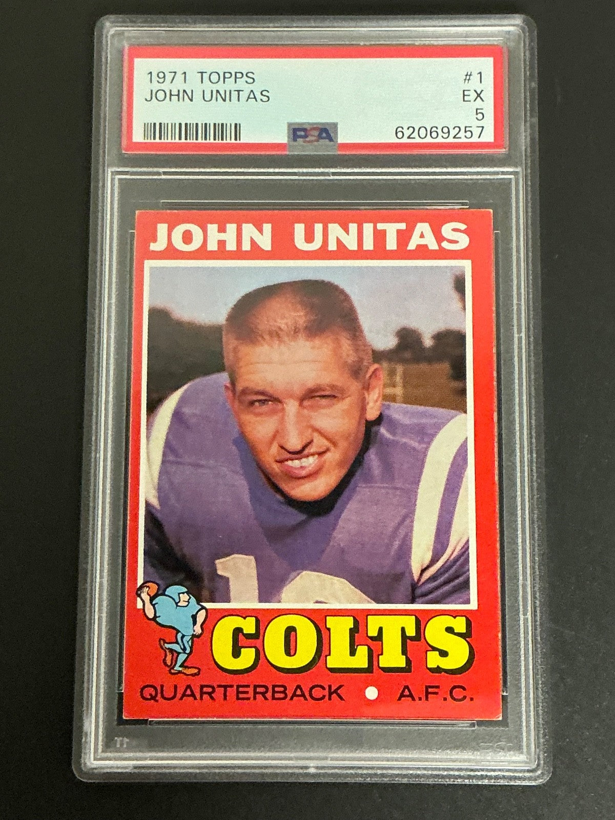 1971 Topps #1 John Unitas PSA 5 EX 257