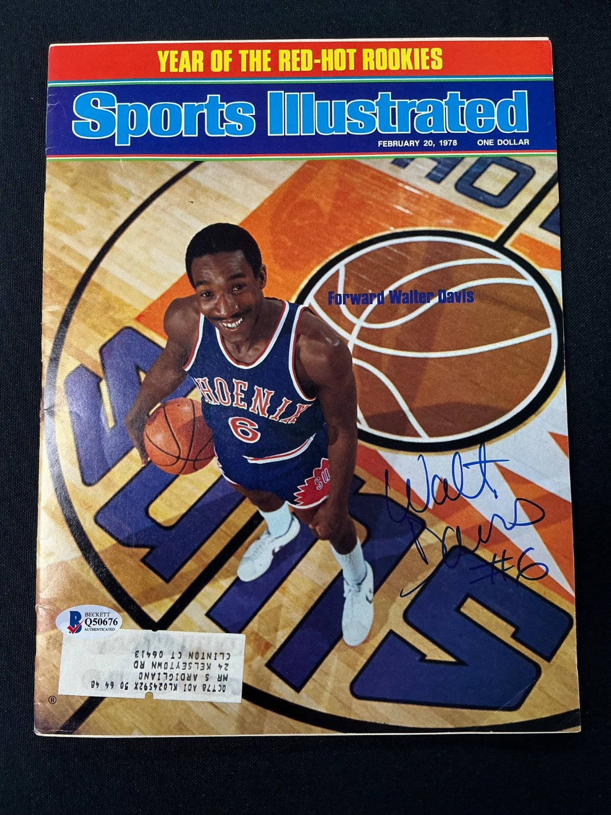 Walter Davis Phoenix Suns Signed Auto 1978 Sports Illustrated Magazine BAS COA 
