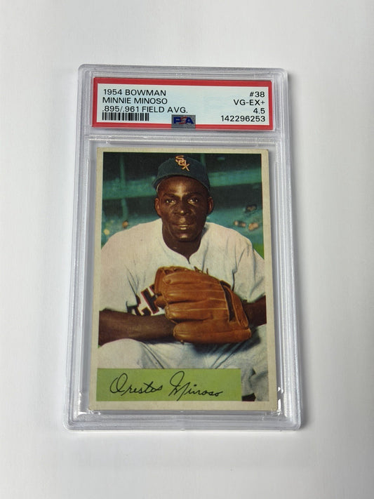 1954 Bowman #38 Minnie Minoso PSA 4.5 VG-EX+ 253